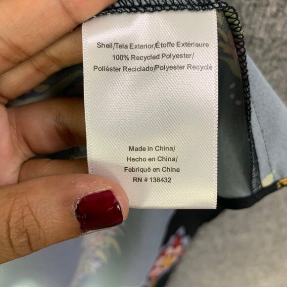 Modcloth Womens Large Florals Kimono Topper Open Front Black Floral - Picture 10 of 11